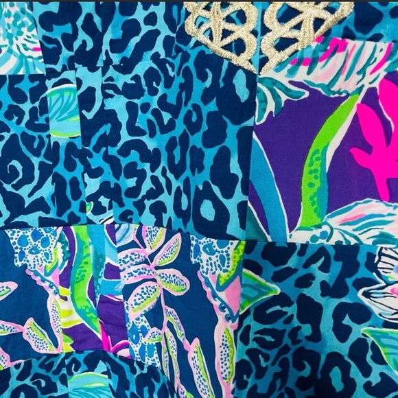 Lilly Pulitzer Plus Size Adrena patchwork shift Pop Up Lillys Party dress SZ 14 - Picture 9 of 9